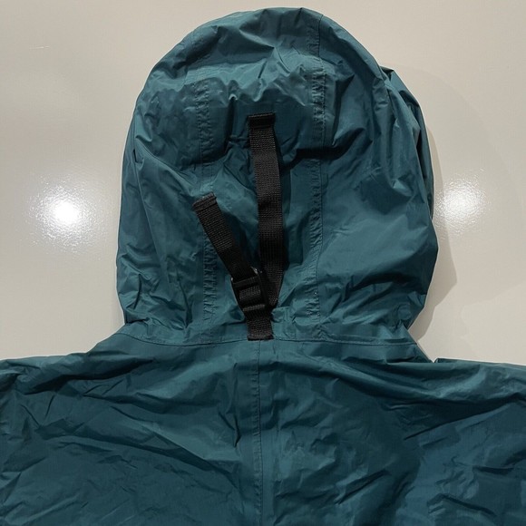 Vtg 90’s LL Bean Hooded Windbreaker Anorak Green Rain Jacket Shell Large Tall T - Picture 9 of 16